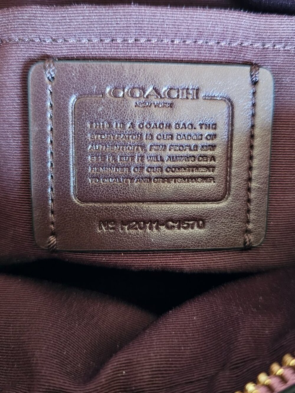 Coach Jes Colorblock Double Zip Crossbody Bag Pebbled Leather Rust Spice - Picture 6 of 11
